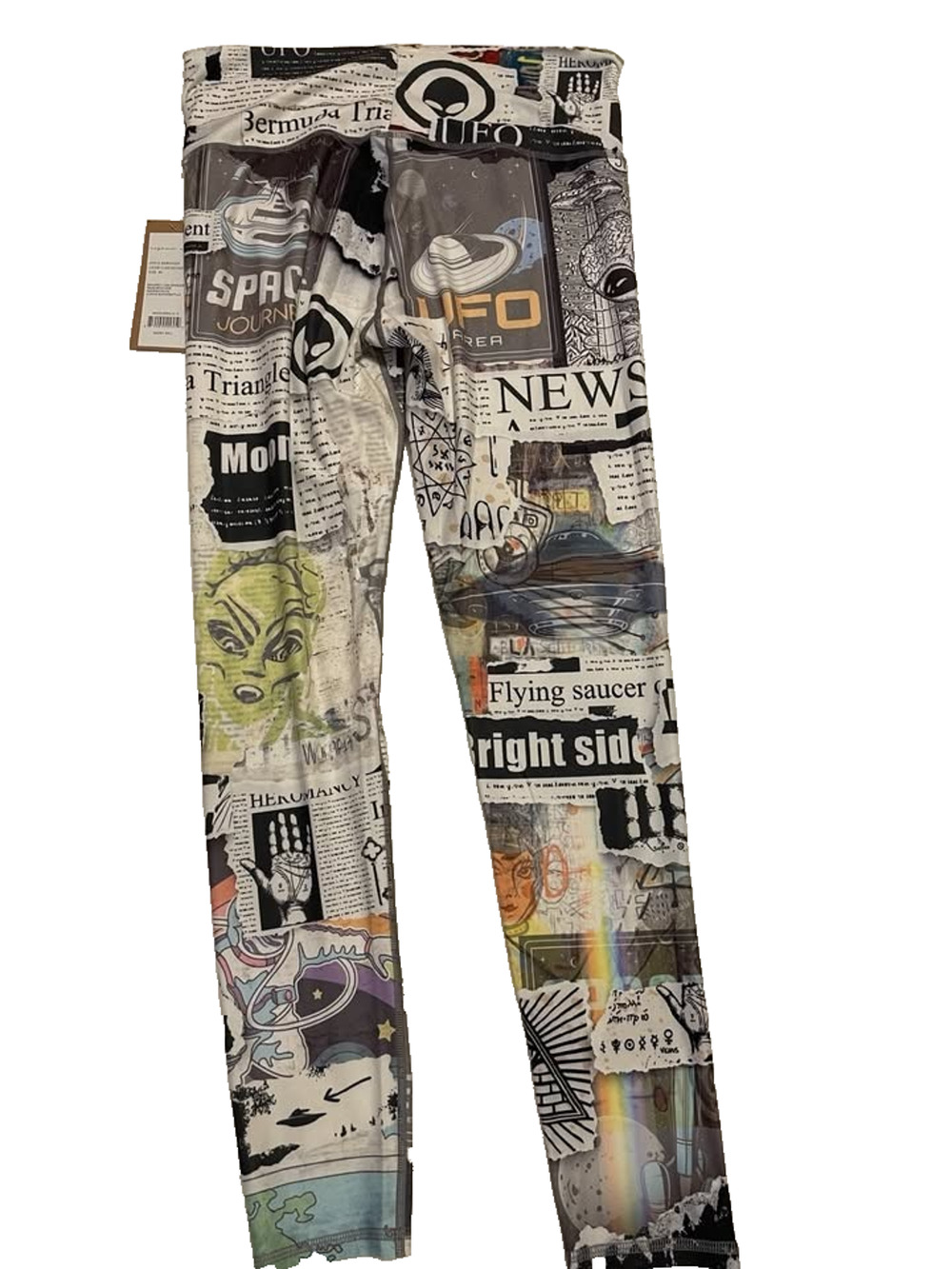 NWT Niyama Sol Womens XL UFO Alien Roswell Print Active Leggings
